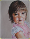 Colored pencil portrait entitled Clara at 15 Months