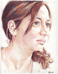 Colored pencil drawing entitled Deniz