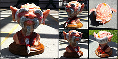 Polymer clay sculpture of a Goblin's bust
