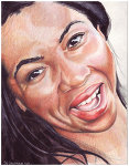 Colored pencil portrait entitled LaTonya