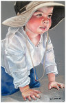 Colored pencil portrait entitled Maccabee.