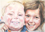 Colored Pencil portrait entitled Nate & Hannah