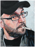 Colored pencil portrait entitled @patrick_h_lauke