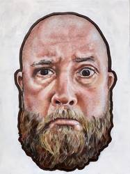 Colored pencil drawing entitled Self Portrait XIV