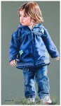 Colored pencil portrait entitled Walking...